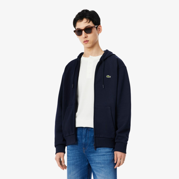 SUDADERA CAPUCHA FELPA HOMBRE LACOSTE CON CREMALLERA