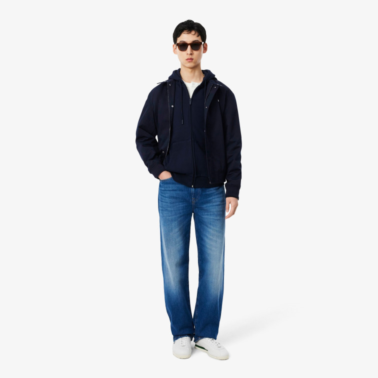 SUDADERA CAPUCHA FELPA HOMBRE LACOSTE CON CREMALLERA