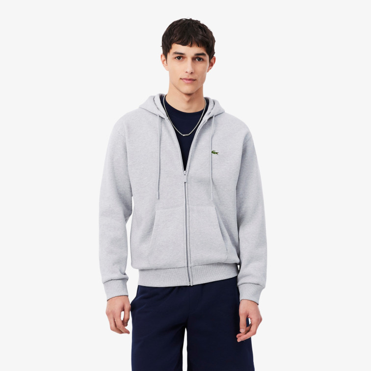 SUDADERA CAPUCHA FELPA HOMBRE LACOSTE CON CREMALLERA