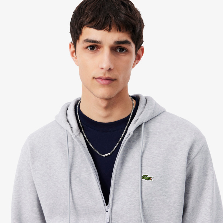 SUDADERA CAPUCHA FELPA HOMBRE LACOSTE CON CREMALLERA