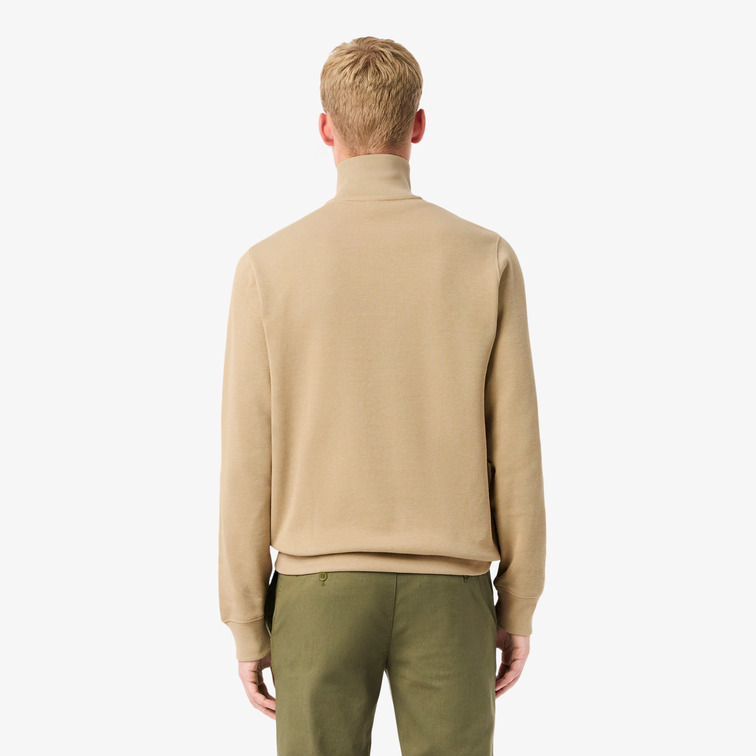 SUDADERA HOMBRE LACOSTE DE INTERLOCK CON CUELLO ALTO Y CREMALLERA