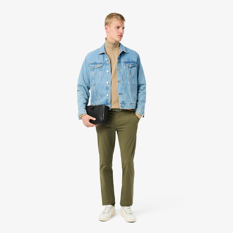 SUDADERA HOMBRE LACOSTE DE INTERLOCK CON CUELLO ALTO Y CREMALLERA