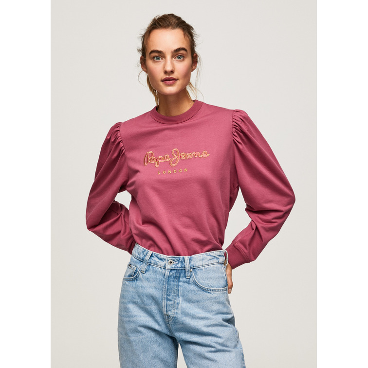 SUDADERA CON MANGAS ABULLONADAS MUJER PEPE JEANS LAETITIA