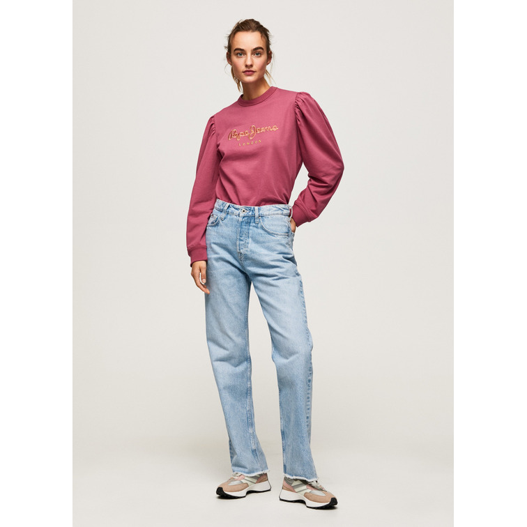 SUDADERA CON MANGAS ABULLONADAS MUJER PEPE JEANS LAETITIA