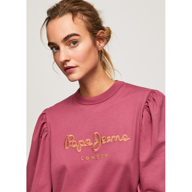 SUDADERA CON MANGAS ABULLONADAS MUJER PEPE JEANS LAETITIA