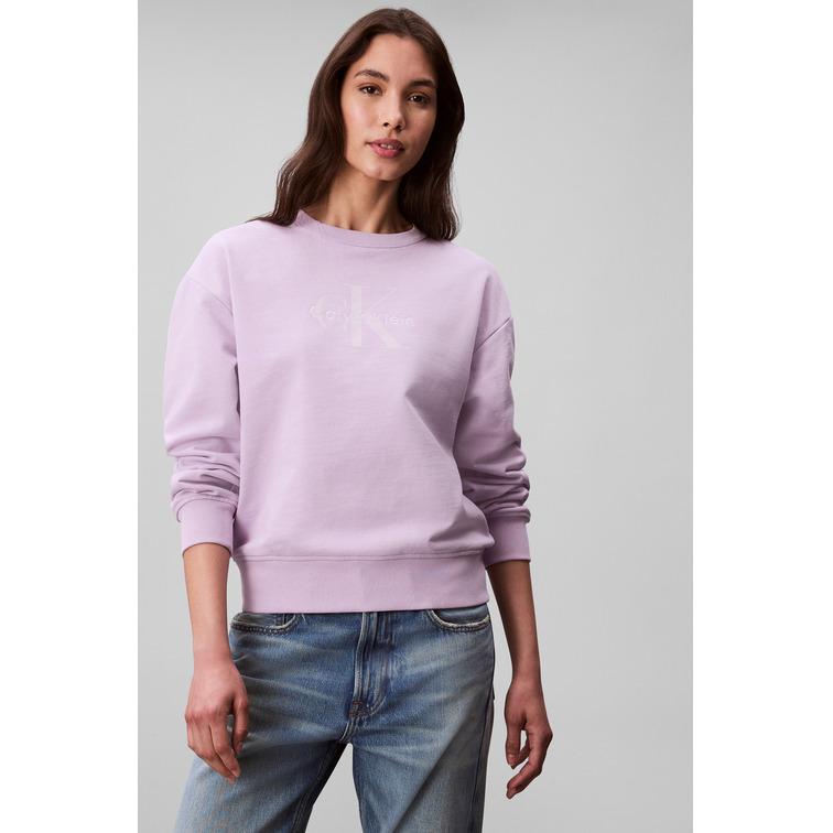 SUDADERA MUJER CALVIN KLEIN CON LOGO MONOGRAMA FIT HOLGADO