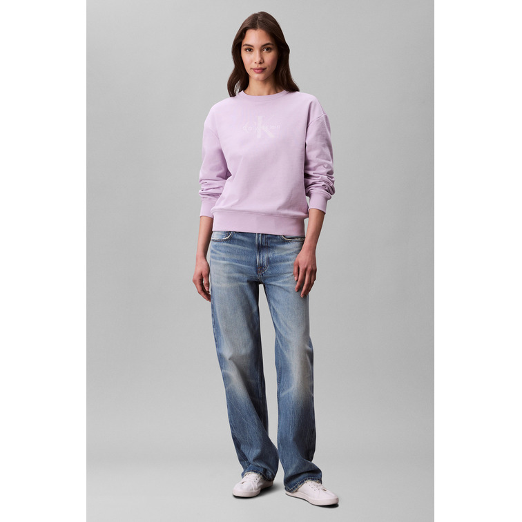 SUDADERA MUJER CALVIN KLEIN CON LOGO MONOGRAMA FIT HOLGADO