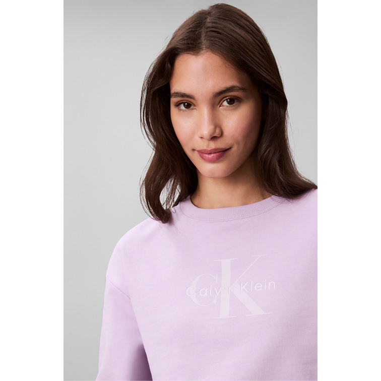 SUDADERA MUJER CALVIN KLEIN CON LOGO MONOGRAMA FIT HOLGADO