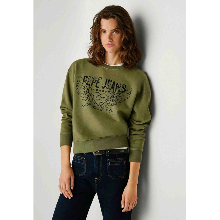 SUDADERA MUJER PEPE JEANS CON LOGO ARTY FIT RELAXED