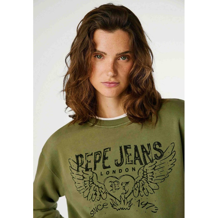 SUDADERA MUJER PEPE JEANS CON LOGO ARTY FIT RELAXED
