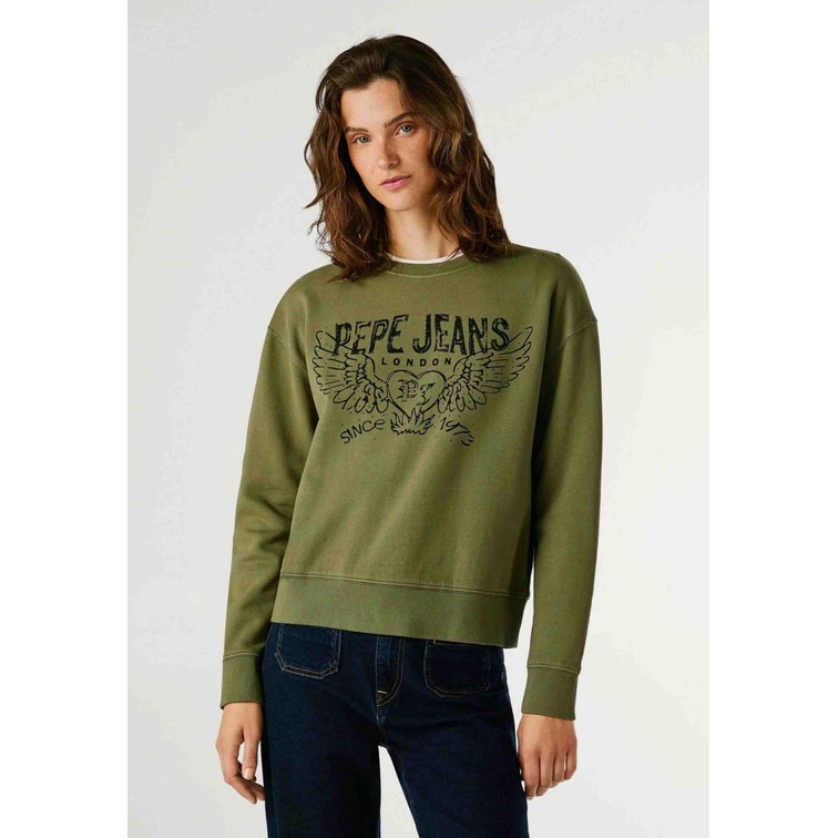 SUDADERA MUJER PEPE JEANS CON LOGO ARTY FIT RELAXED