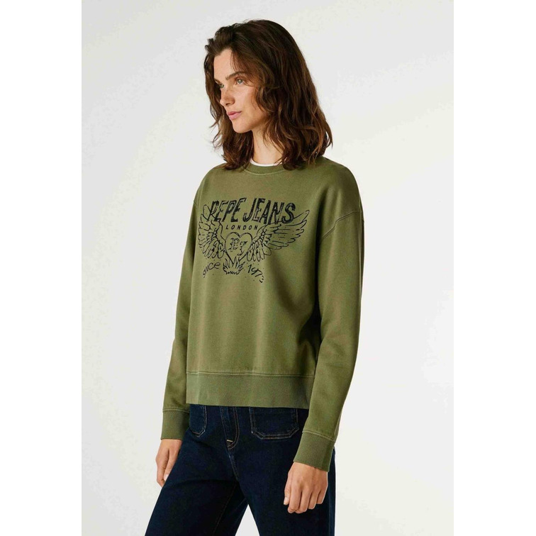 SUDADERA MUJER PEPE JEANS CON LOGO ARTY FIT RELAXED
