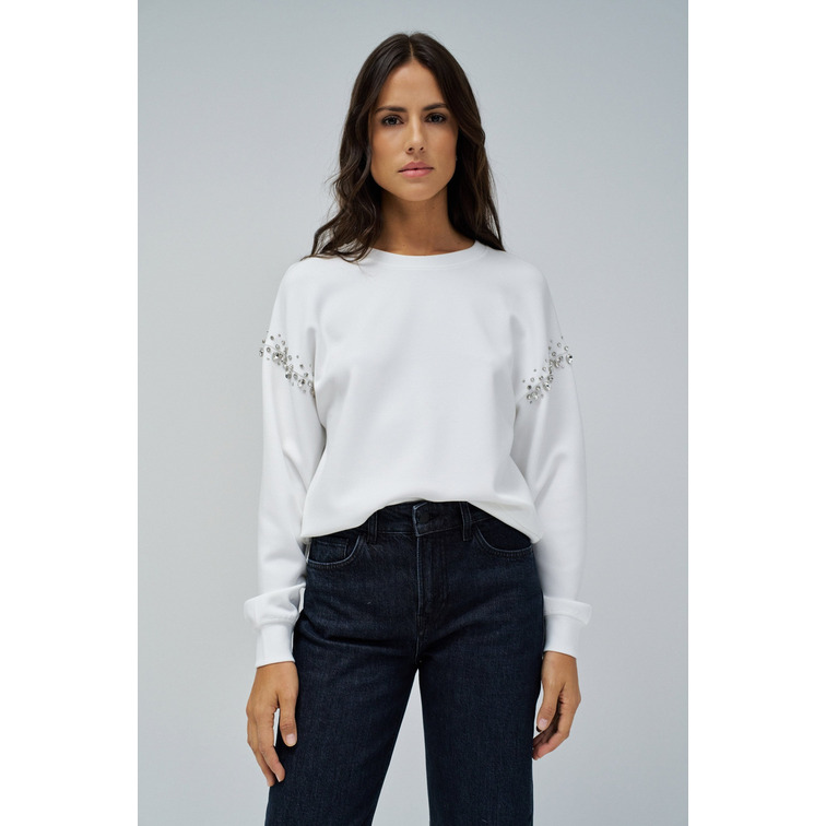 SUDADERA MUJER SALSA JEANS CON BRILLANTES