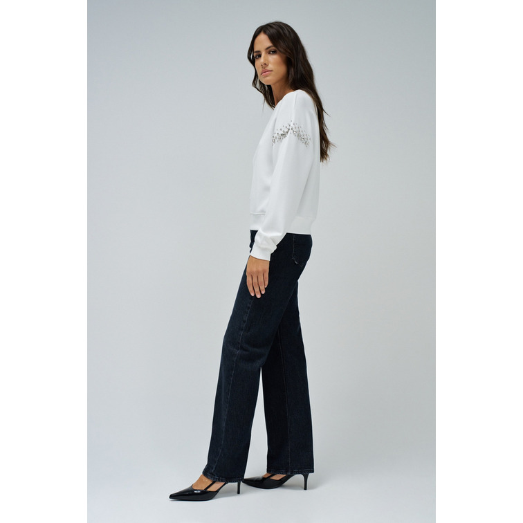 SUDADERA MUJER SALSA JEANS CON BRILLANTES