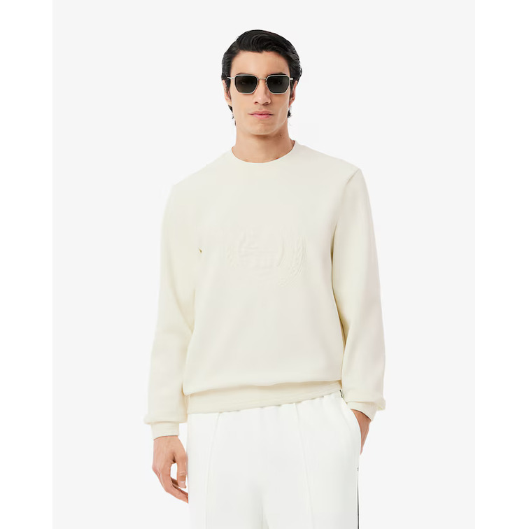 SUDADERA PIQUE HOMBRE LACOSTE LOGOTIPO EN RELIEVE