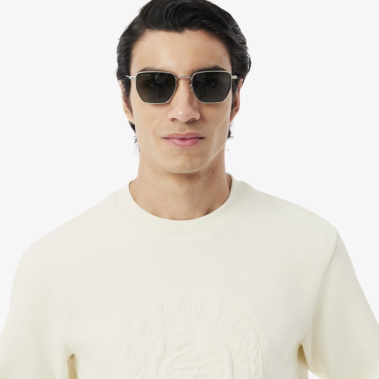 SUDADERA PIQUE HOMBRE LACOSTE LOGOTIPO EN RELIEVE
