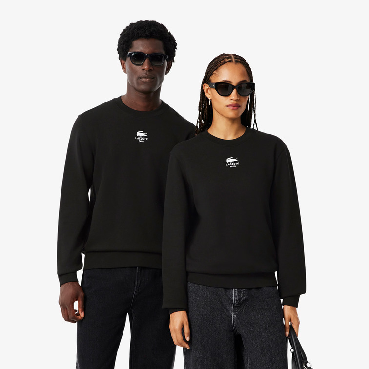 SUDADERA UNISEX LACOSTE DE FELPA ESTAMPADA