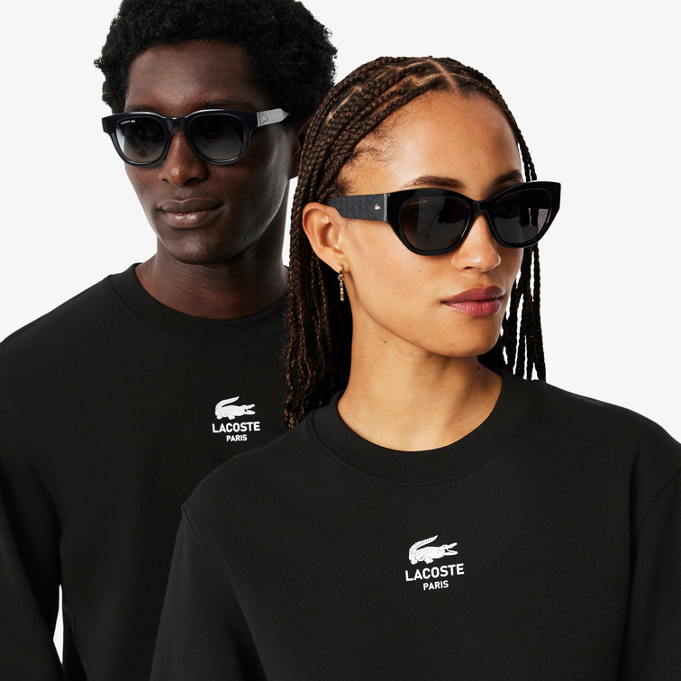 SUDADERA UNISEX LACOSTE DE FELPA ESTAMPADA