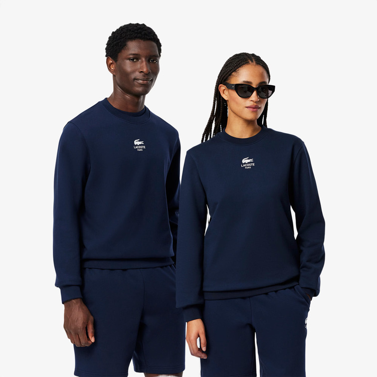 SUDADERA UNISEX LACOSTE DE FELPA ESTAMPADA