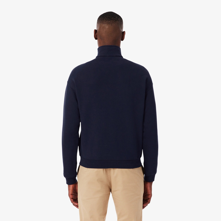 SUDADERA UNISEX LACOSTE DE FELPA GRUESA CON CREMALLERA EN CUELLO