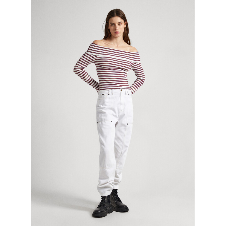 TOP ESCOTE BARDOT ESTAMPADO RAYAS MUJER PEPE JEANS DANNA
