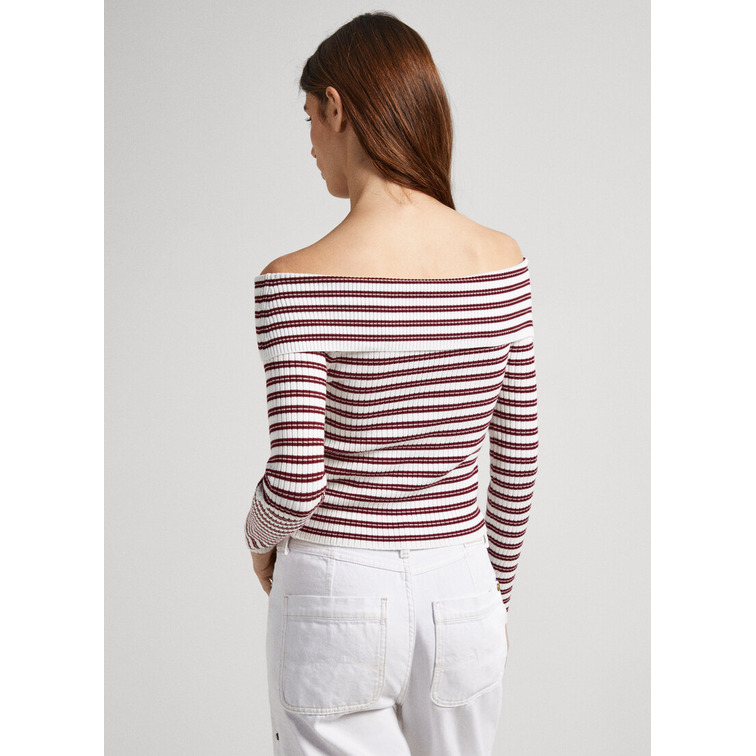 TOP ESCOTE BARDOT ESTAMPADO RAYAS MUJER PEPE JEANS DANNA