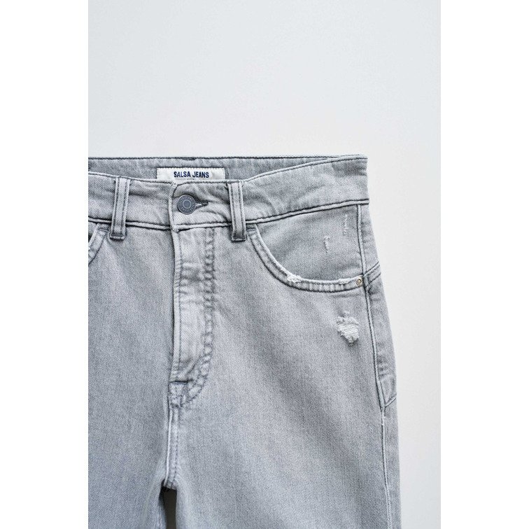 VAQUERO MUJER SALSA JEANS FAITH FIT CROPPED SLIM TIRO ALTO