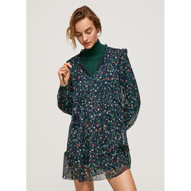 VESTIDO CON VOLANTES MUJER PEPE JEANS DEMI