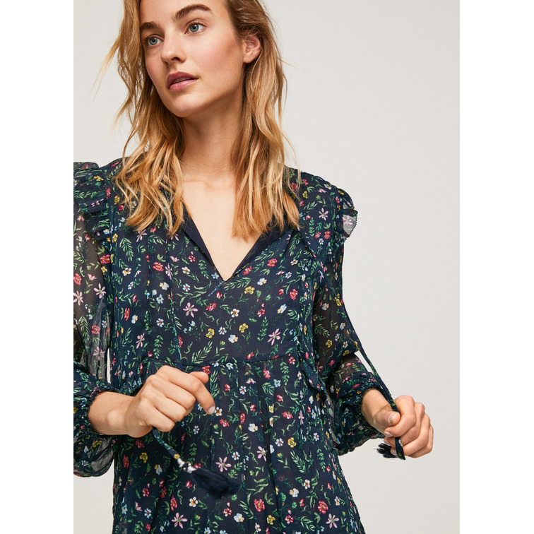 VESTIDO CON VOLANTES MUJER PEPE JEANS DEMI