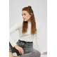 CAMISETA CON BORDES CON RIBETE ONDULADOS MUJER ESPRIT