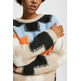 JERSEY DE PUNTO GRUESO CON DISEÑO DE INTARSIA MUJER ESPRIT