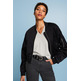 CAZADORA BOMBER CROPPED DE SATÉN MUJER ESPRIT