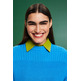 JERSEY DE CUELLO REDONDO CON TEXTURA MUJER ESPRIT