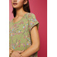 CAMISETA DE ALGODÓN CON ESTAMPADO FLORAL MUJER ESPRIT