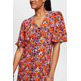 VESTIDO DE MANGA CORTA CON ESTAMPADO FLORAL MUJER ESPRIT