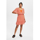 MINIVESTIDO FLORAL CON CINTURA FRUNCIDA MUJER ESPRIT