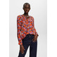 BLUSA CON DISEÑO FLORAL Y CUELLO EN PICO MUJER ESPRIT