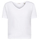 CAMISETA CON CUELLO PICO Y COSTURAS DECORATIVAS MUJER ESPRIT