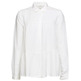 BLUSA CON VOLANTES EN MEZCLA DE LINO MUJER ESPRIT