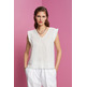 BLUSA SIN MANGAS EN MEZCLA DE LINO MUJER ESPRIT