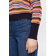 JERSEY CORTO DE MALLA A RAYAS MUJER ESPRIT