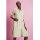 MINIVESTIDO CAMISERO EN MEZCLA DE LINO MUJER ESPRIT