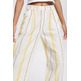 PANTALÓN A RAYAS EN MEZCLA DE LINO MUJER ESPRIT