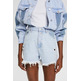 SHORT VAQUERO CON EFECTOS ROTOS