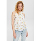 BLUSA CON ESTAMPADO FLORAL EN MEZCLA DE LINO MUJER ESPRIT
