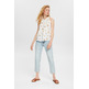 BLUSA CON ESTAMPADO FLORAL EN MEZCLA DE LINO MUJER ESPRIT
