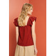 CAMISETA CON MANGAS BORDADOS MUJER ESPRIT