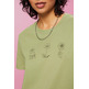 CAMISETA DE ALGODÓN CON ESTAMPADO FLORAL MUJER ESPRIT