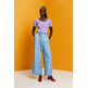 PANTALÓN DE PERNERA ANCHA CON LAZADA MUJER ESPRIT