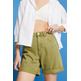 SHORTS DE SARGA DE TIRO ALTO MUJER ESPRIT